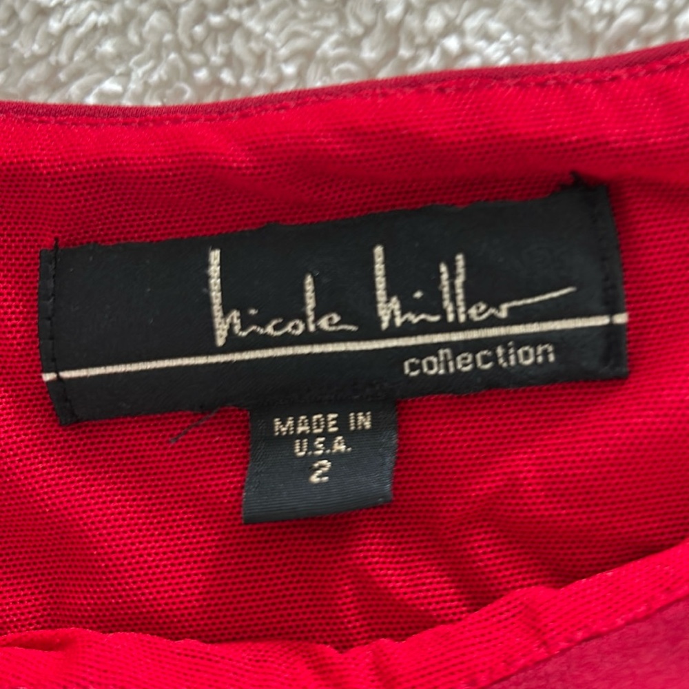 Nicole Miller Red Body Con Dress 👗 - Picture 8 of 8